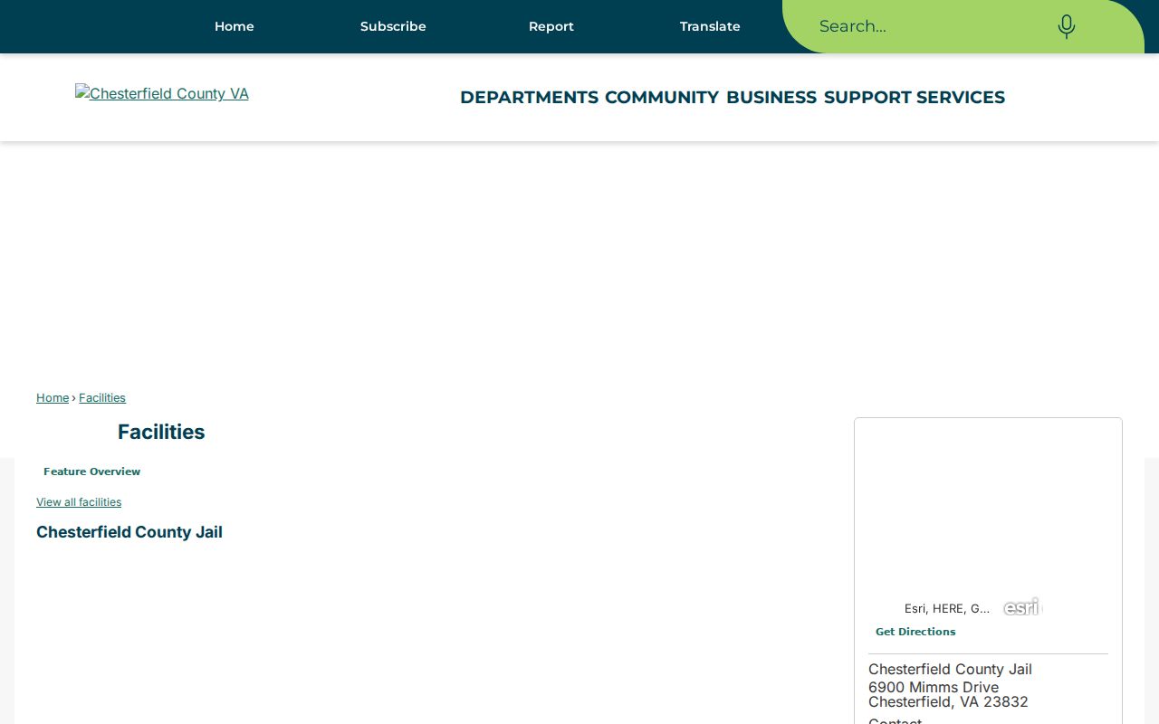 Chesterfield County arrest history and official county jail facility information
