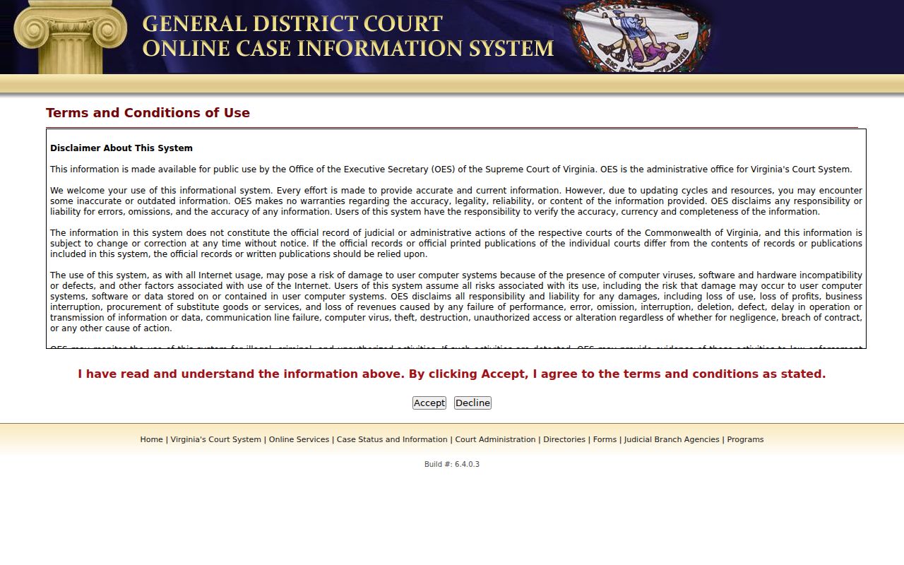 Chesterfield County criminal case search for General District Court